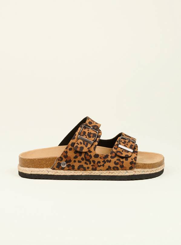 BRAKEBURN Leopard Flatform Sandal 8